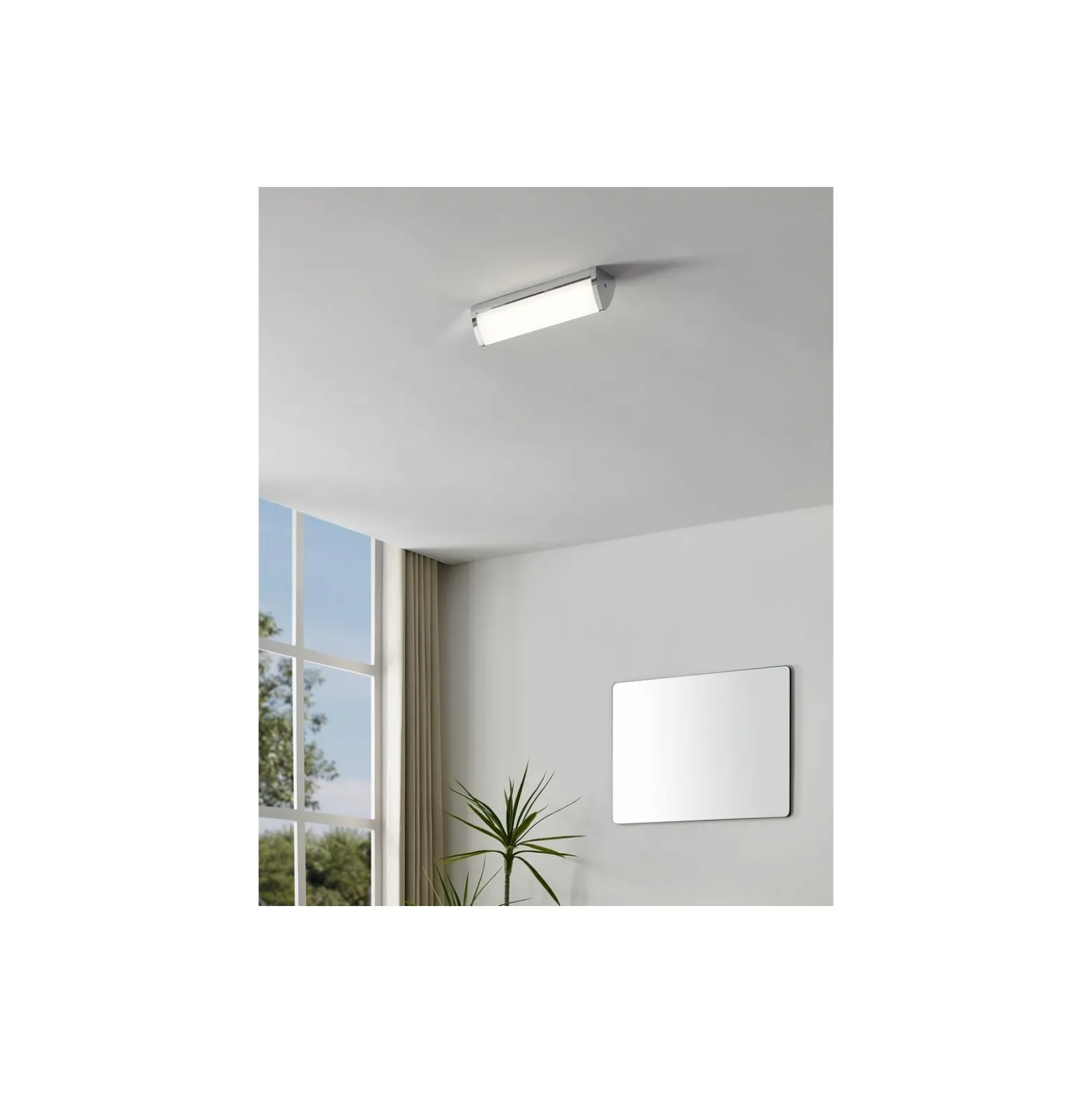 Eglo Vägg och Taklampa Gita 2 Metall Krom 8.3W 1000lm - 840 Kallvit | IP44
