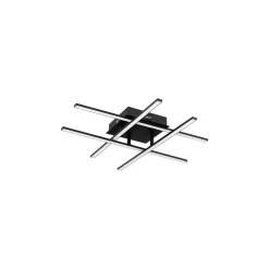 Eglo Vägg och Taklampa Lasana 3 Stål Aluminium Svart 5.3W 700lm - 830 Varm Vit | IP20