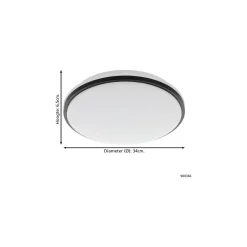 Eglo Vägg och Taklampa Pinetto Stål Vit 15.6W 1900lm - 840 Kallvit | IP44