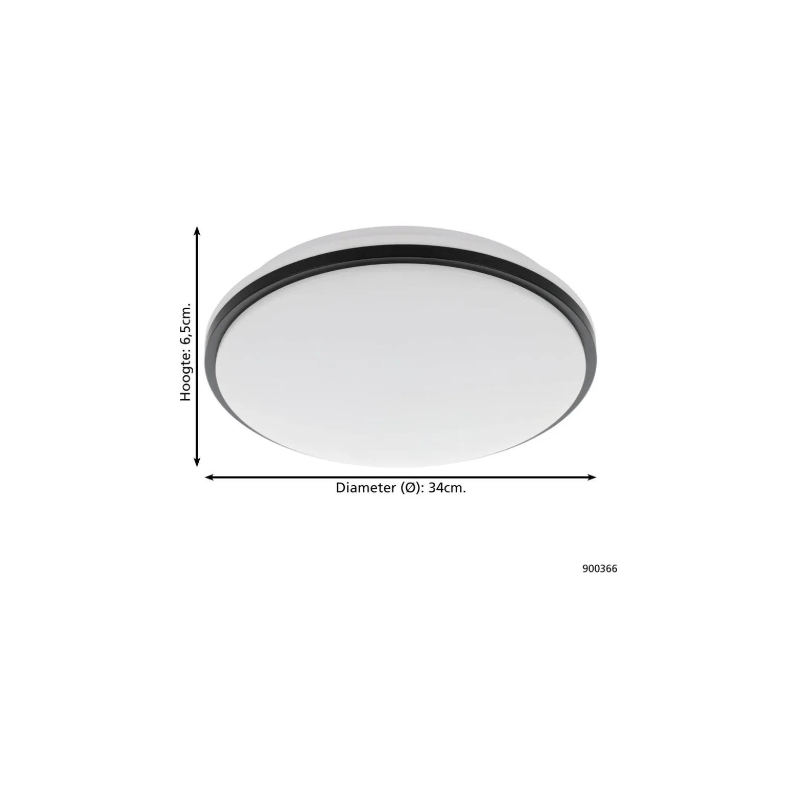 Eglo Vägg och Taklampa Pinetto Stål Vit 15.6W 1900lm - 840 Kallvit | IP44