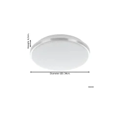 Eglo Vägg och Taklampa Pinetto Stål Vit 15.6W 1900lm - 840 Kallvit | IP44