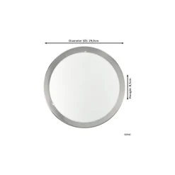 Eglo Vägg och Taklampa Planet Stål Satin Nickel | IP20 - Passande för 1x E27