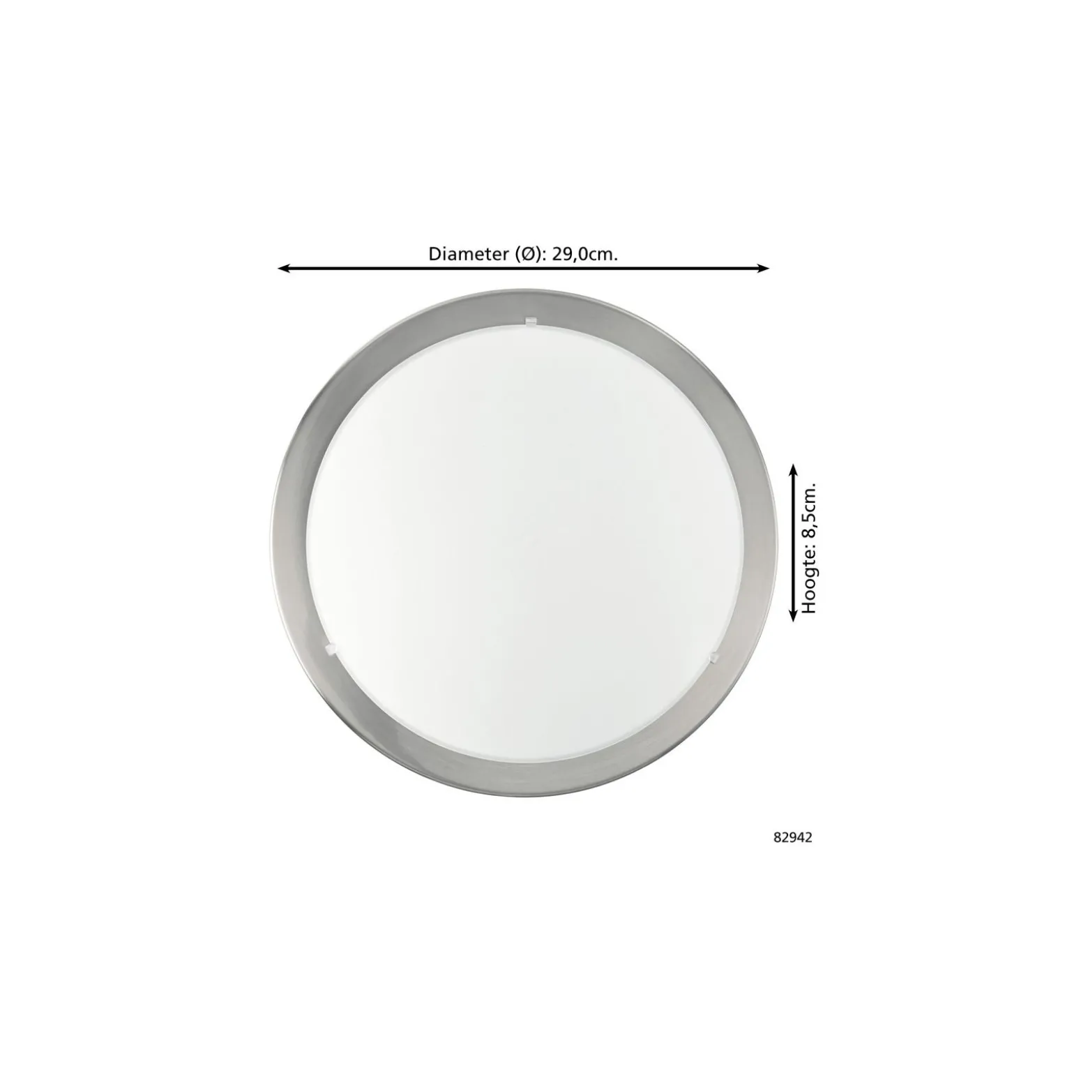 Eglo Vägg och Taklampa Planet Stål Satin Nickel | IP20 - Passande för 1x E27