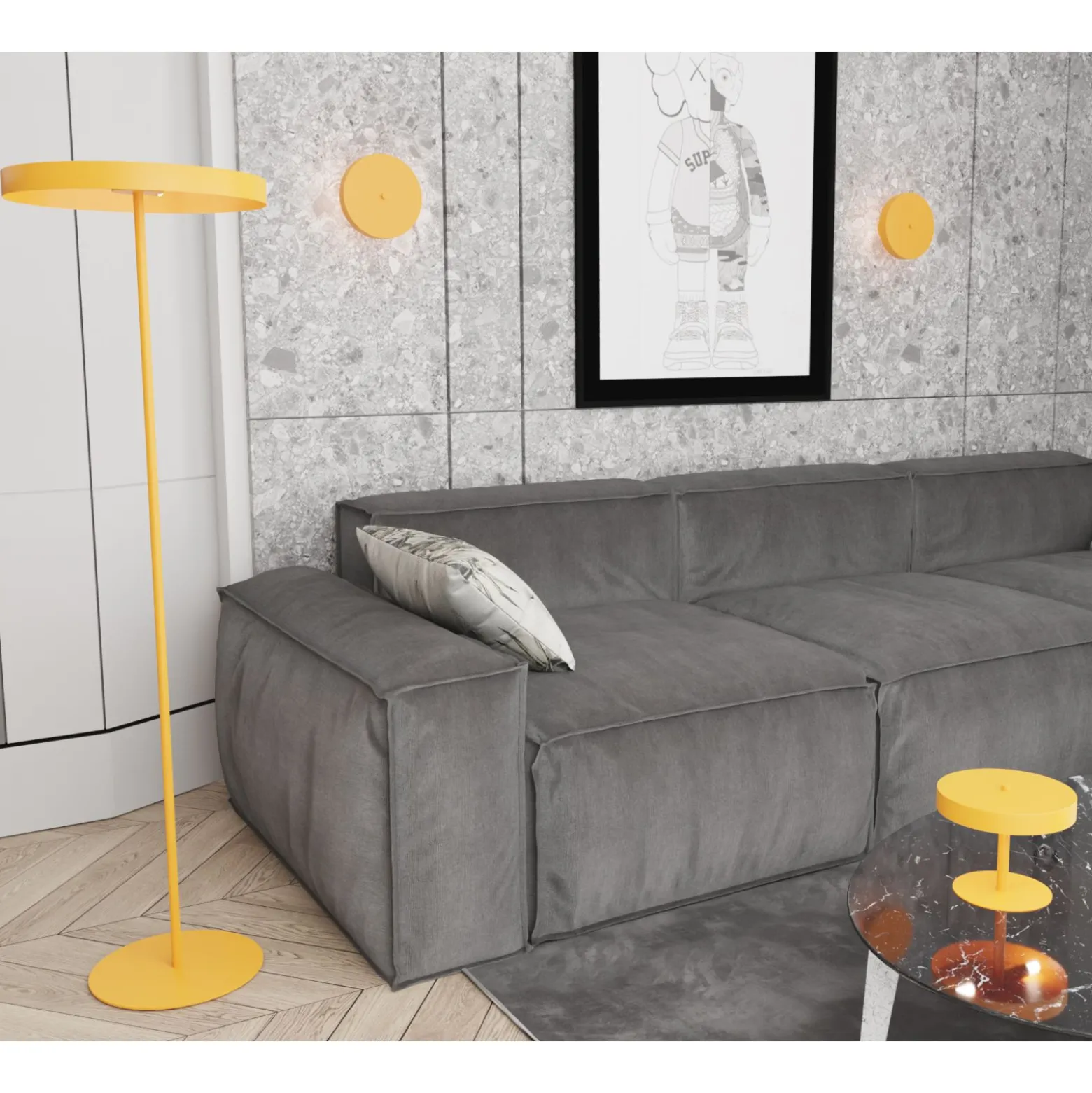 Emibig Bordslampa Nemo Stål Apelsin | Passande för 2x G9 - Max 8W