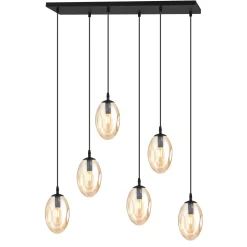 Emibig Pendellampa Astral Stål Svart | Passande för 6x E14 - Max 10W