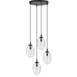 Emibig Pendellampa Astral Stål Svart | Passande för 4x E14 - Max 10W