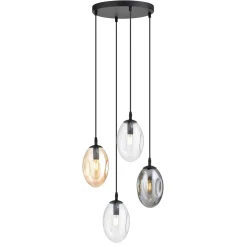 Emibig Pendellampa Astral Stål Svart | Passande för 4x E14 - Max 10W