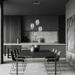 Emibig Pendellampa Astral Stål Svart | Passande för 4x E14 - Max 10W