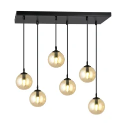 Emibig Pendellampa Cosmo Stål Svart | Passande för 6x E14 - Max 10W