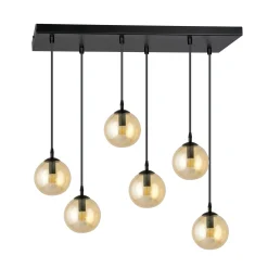 Emibig Pendellampa Cosmo Stål Svart | Passande för 6x E14 - Max 10W