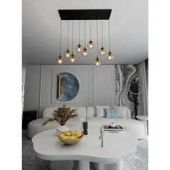Emibig Pendellampa Cosmo Stål Svart | Passande för 9x E14 - Max 10W