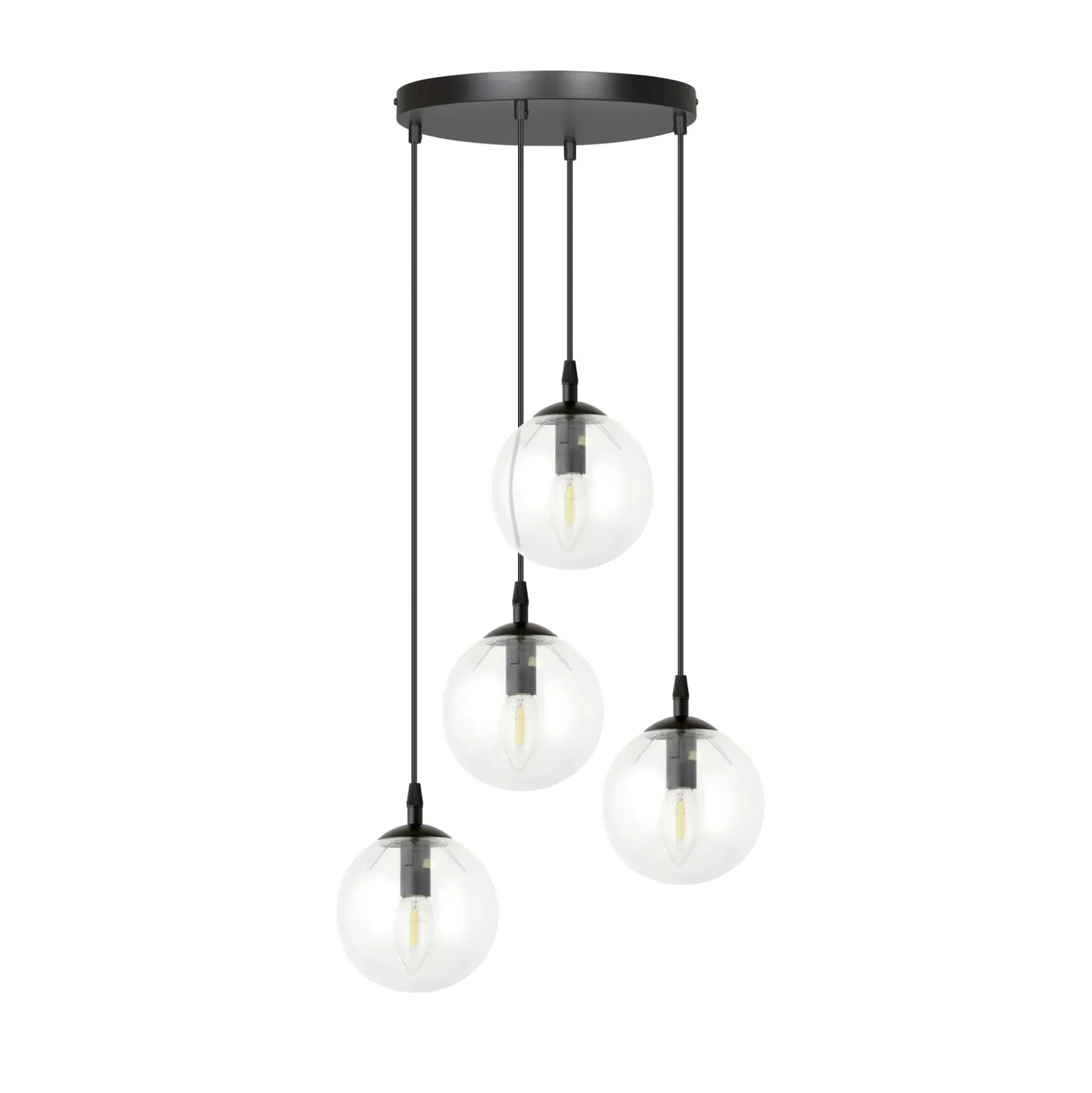 Emibig Pendellampa Cosmo Stål Svart | Passande för 4x E14 - Max 10W