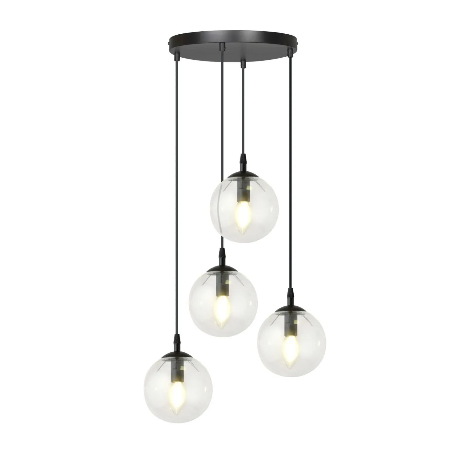 Emibig Pendellampa Cosmo Stål Svart | Passande för 4x E14 - Max 10W