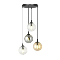 Emibig Pendellampa Cosmo Stål Svart | Passande för 4x E14 - Max 10W