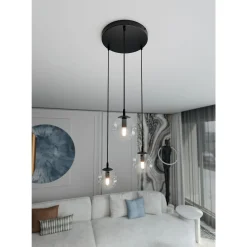 Emibig Pendellampa Cosmo Stål Svart | Passande för 3x E14 - Max 10W