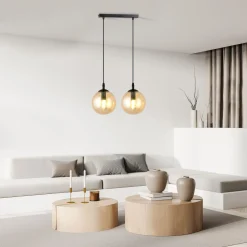 Emibig Pendellampa Cosmo Stål Svart | Passande för 2x E14 - Max 10W