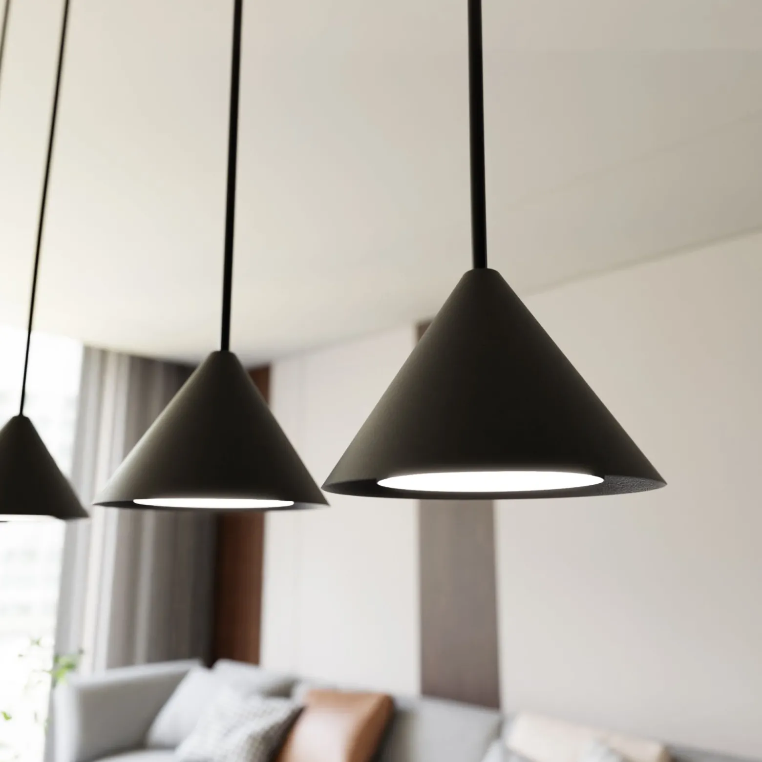 Emibig Pendellampa Elit Stål Svart | Passande för 6x GX53 - Max 12W