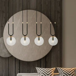 Emibig Pendellampa Glam Stål Svart | Passande för 4x E14 - Max 10W