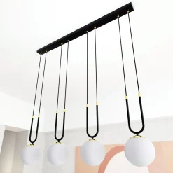 Emibig Pendellampa Glam Stål Svart | Passande för 4x E14 - Max 10W
