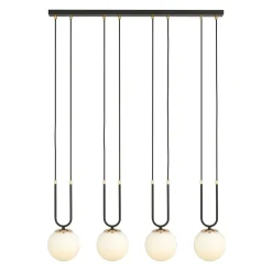 Emibig Pendellampa Glam Stål Svart | Passande för 4x E14 - Max 10W