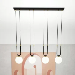 Emibig Pendellampa Glam Stål Svart | Passande för 4x E14 - Max 10W