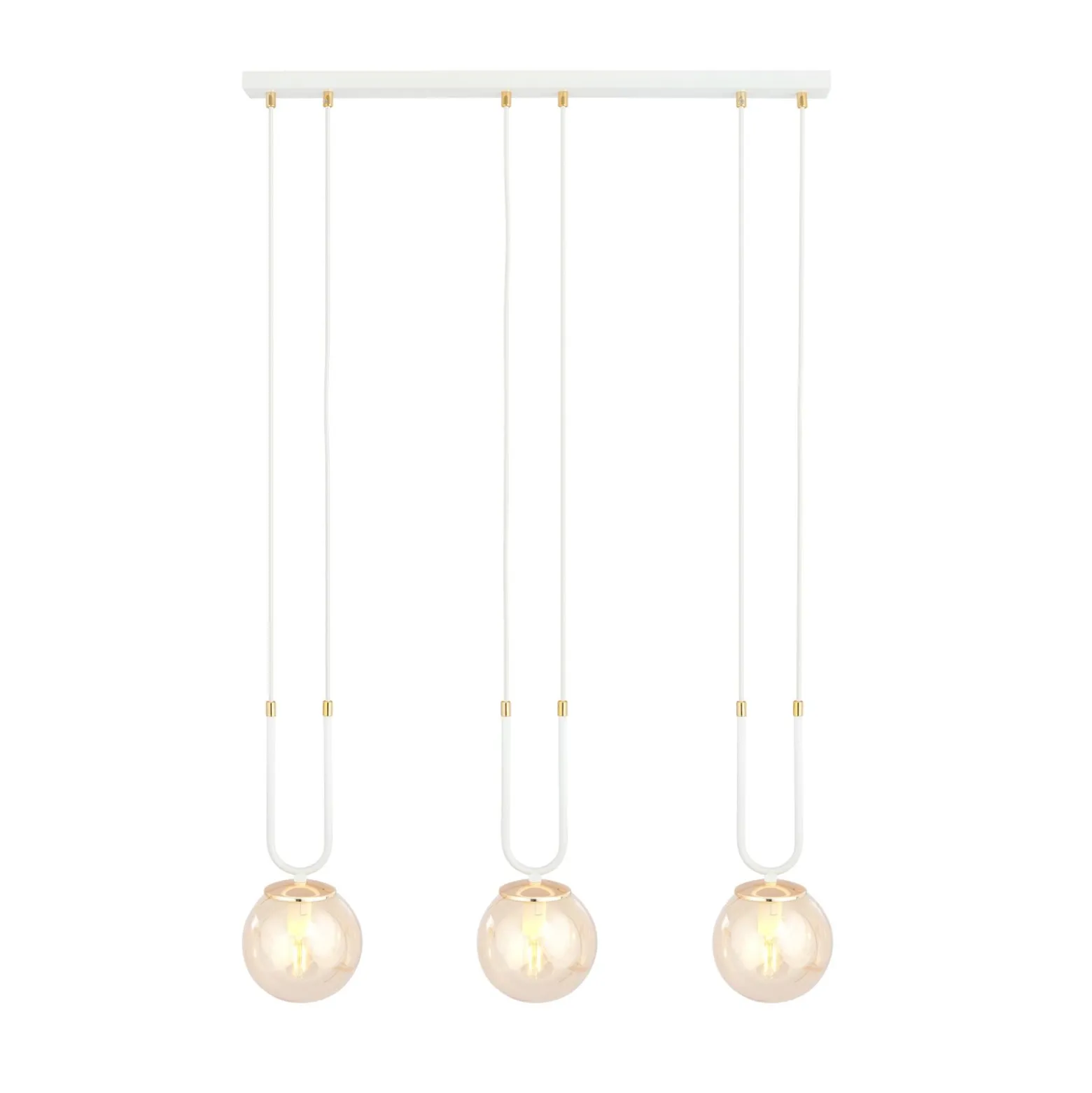 Emibig Pendellampa Glam Stål Vit | Passande för 3x E14 - Max 10W