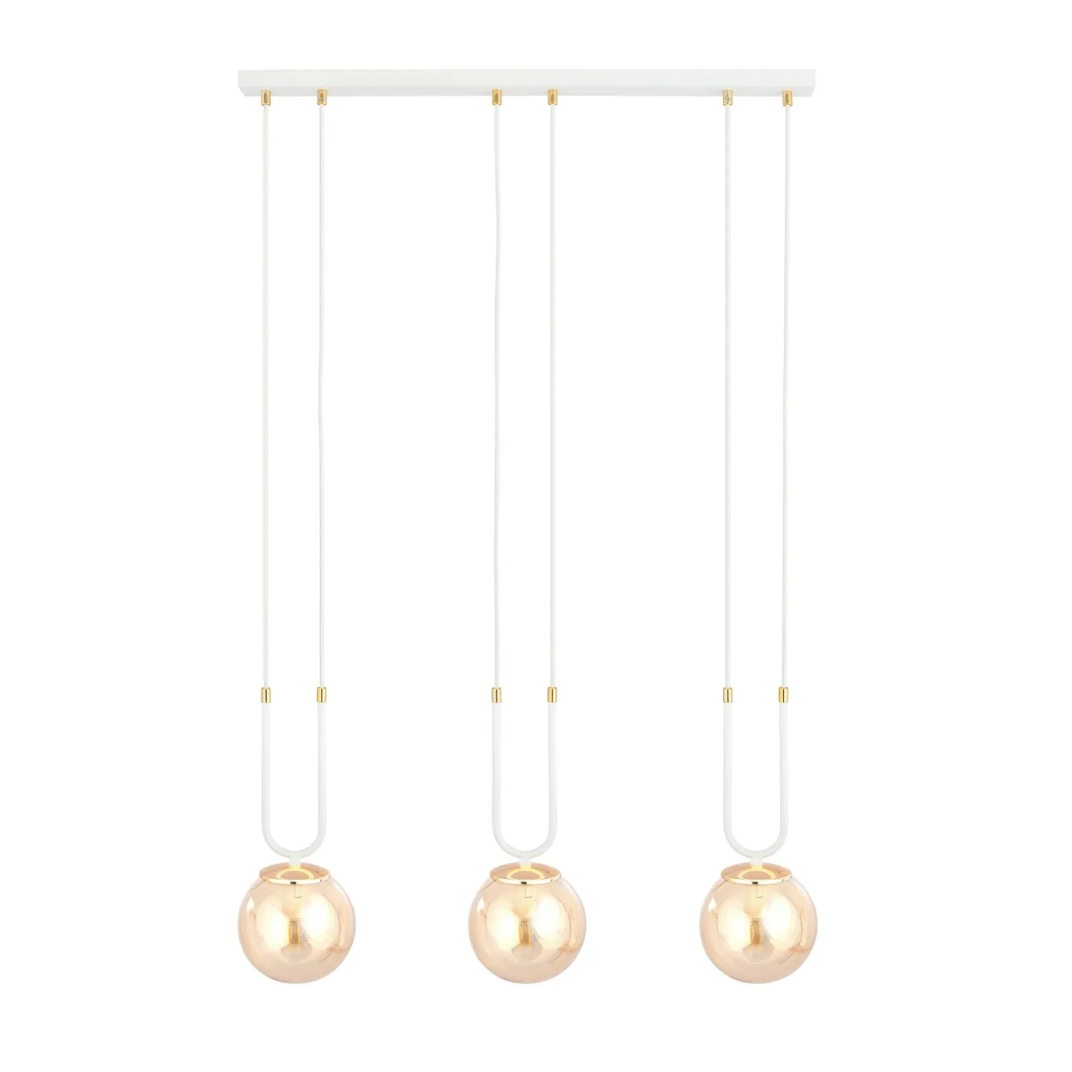 Emibig Pendellampa Glam Stål Vit | Passande för 3x E14 - Max 10W