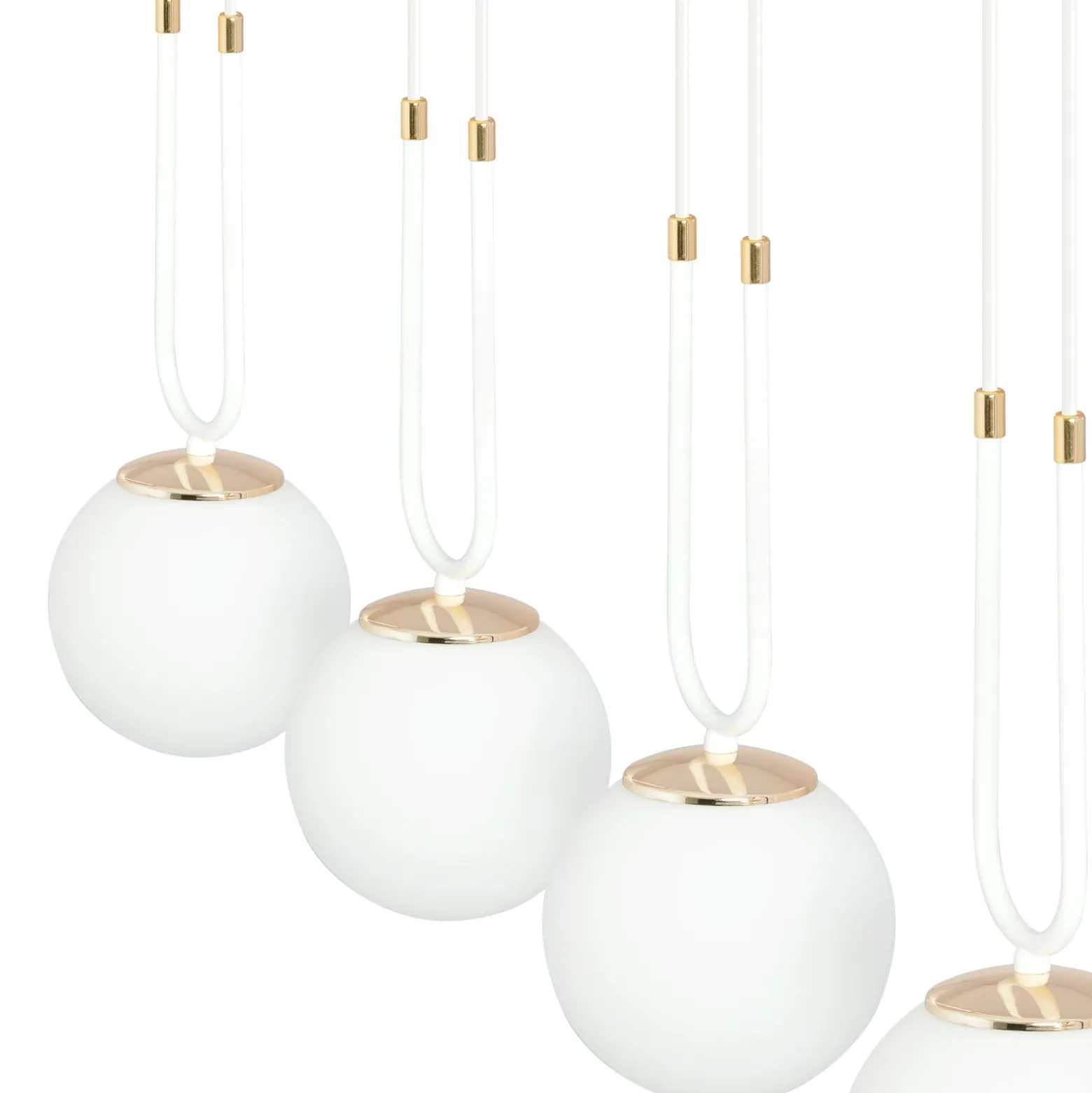 Emibig Pendellampa Glam Stål Vit | Passande för 4x E14 - Max 10W