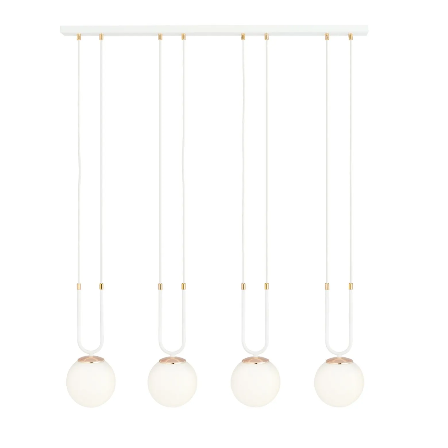 Emibig Pendellampa Glam Stål Vit | Passande för 4x E14 - Max 10W