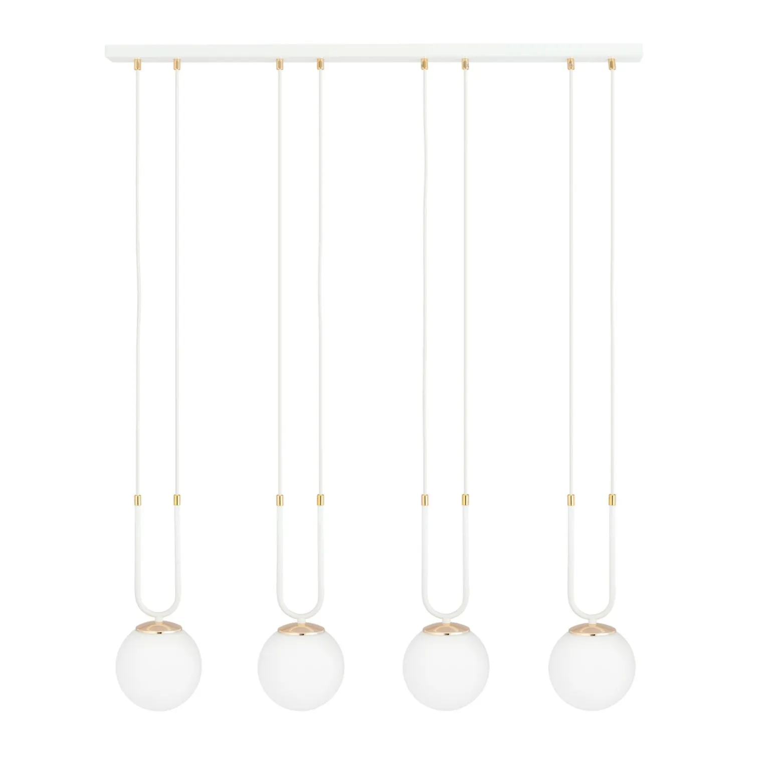 Emibig Pendellampa Glam Stål Vit | Passande för 4x E14 - Max 10W