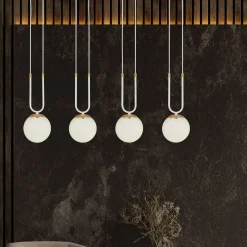 Emibig Pendellampa Glam Stål Vit | Passande för 4x E14 - Max 10W