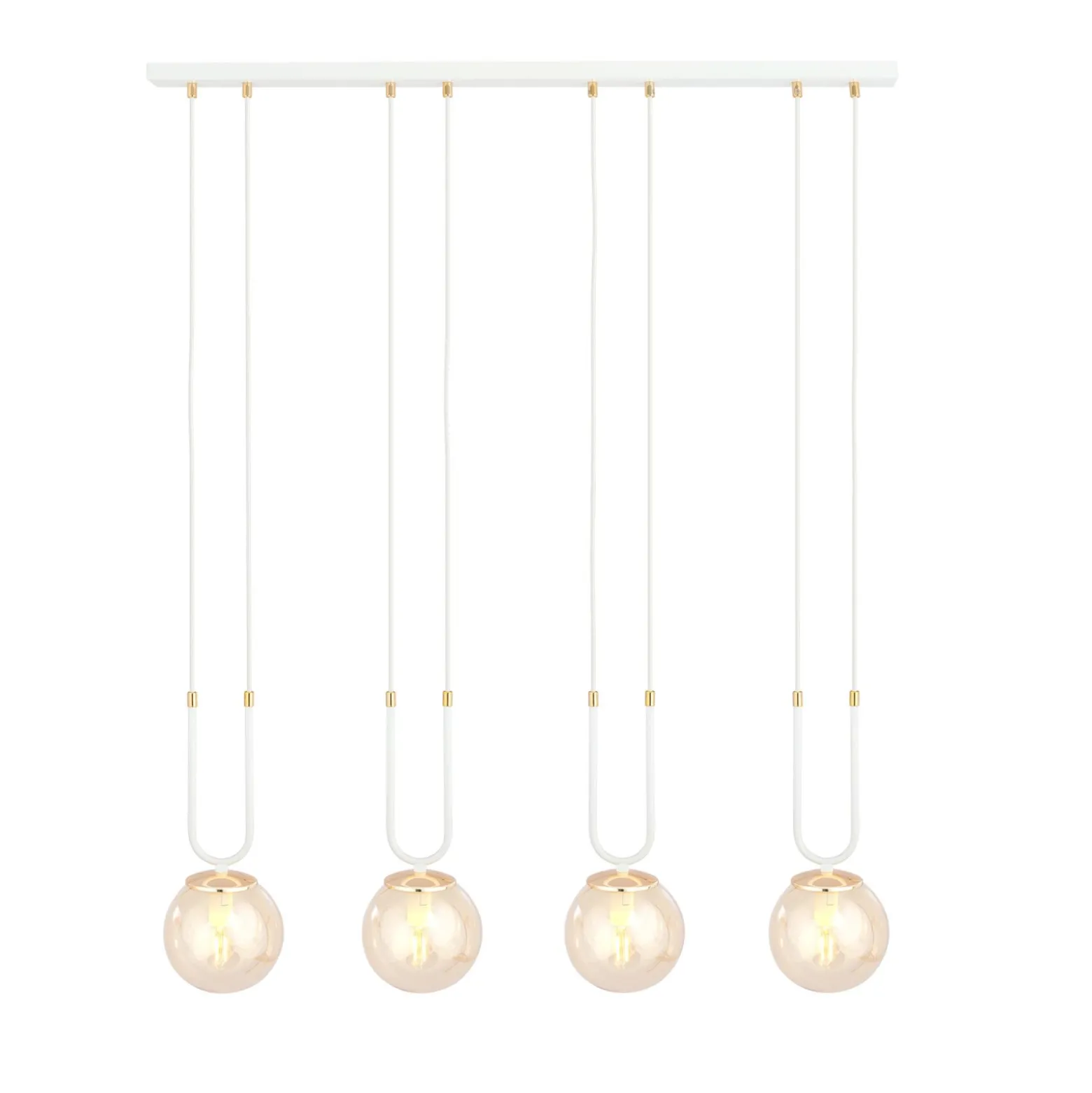 Emibig Pendellampa Glam Stål Vit | Passande för 4x E14 - Max 10W