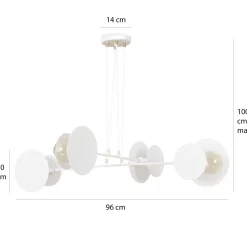 Emibig Pendellampa Idea Stål Vit | Passande för 4x E27 - Max 10W