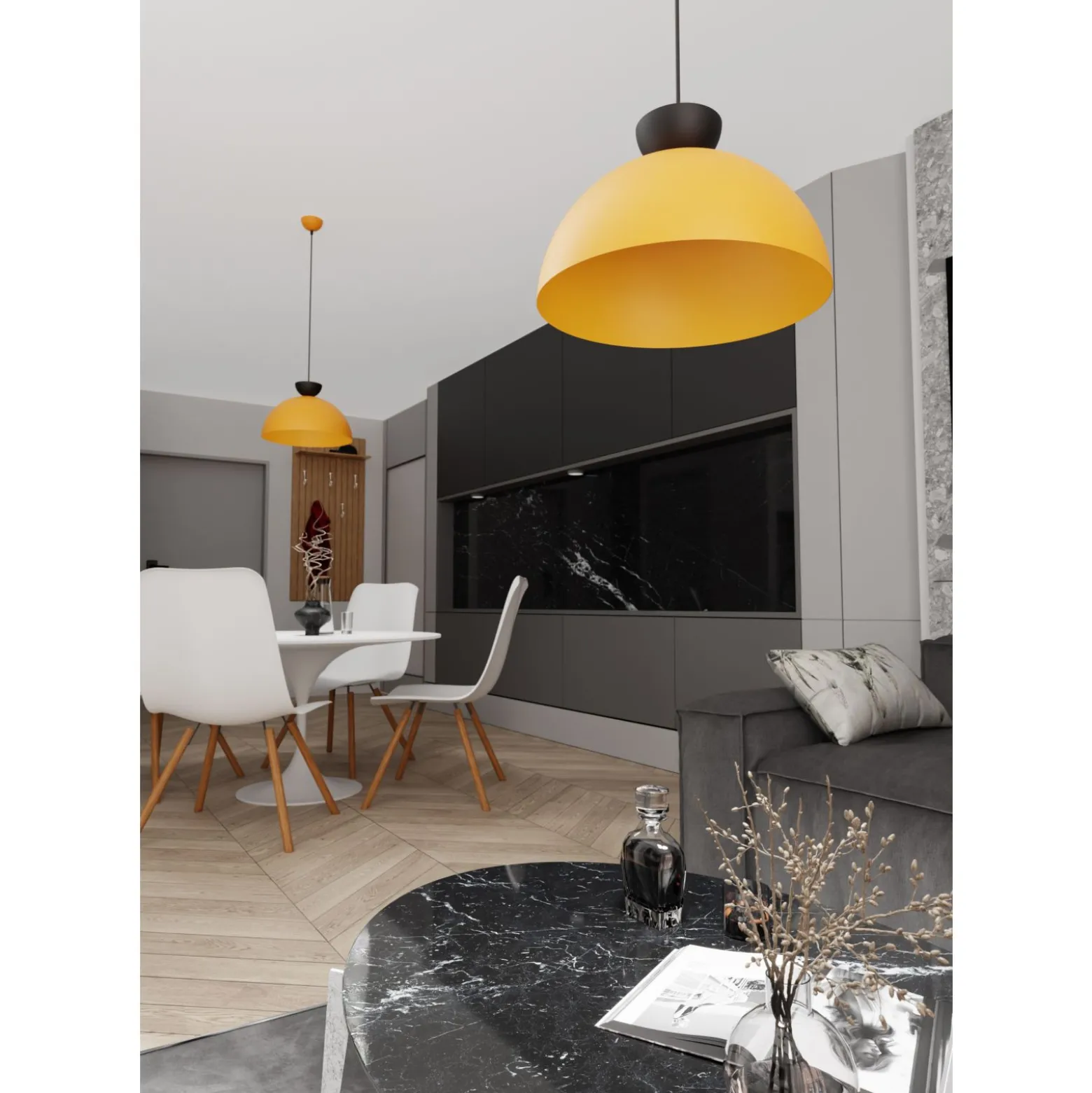 Emibig Pendellampa Lunaro Stål Svart | Passande för 1x GX53 - Max 12W