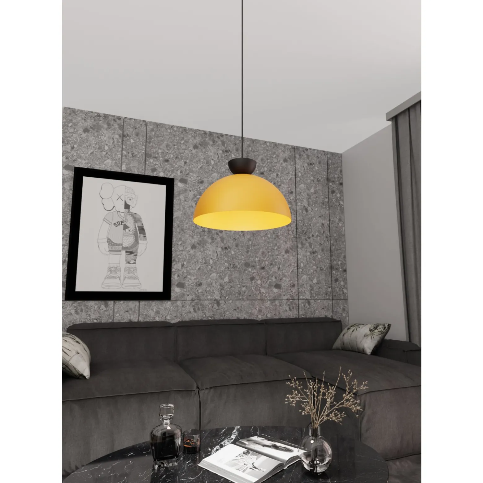 Emibig Pendellampa Lunaro Stål Svart | Passande för 1x GX53 - Max 12W