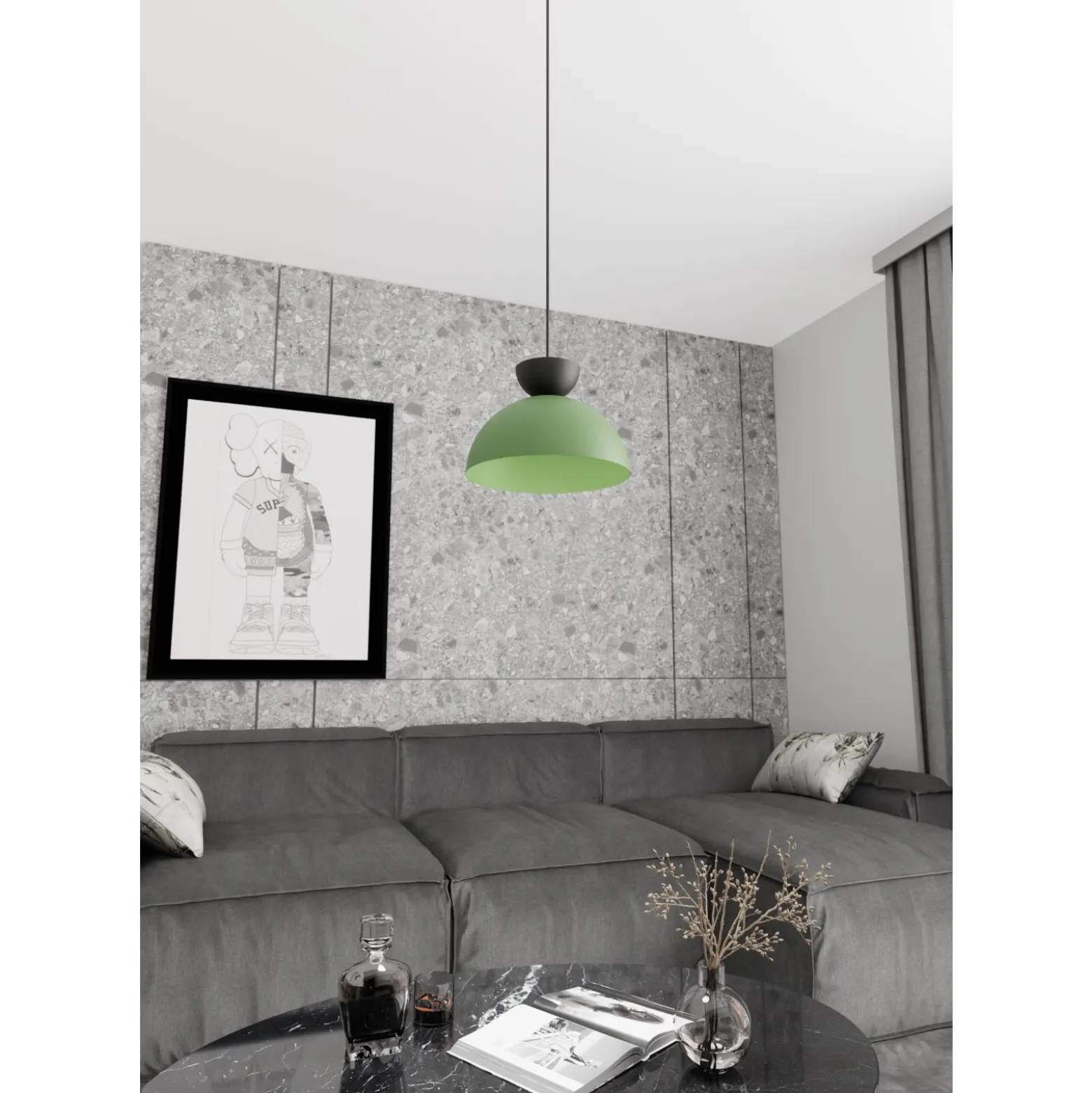 Emibig Pendellampa Lunaro Stål Svart | Passande för 1x GX53 - Max 12W