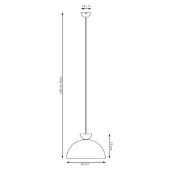 Emibig Pendellampa Lunaro Stål Vit | Passande för 1x GX53 - Max 12W