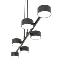 Emibig Pendellampa Megara Stål Svart | Passande för 6x GX53 - Max 12W