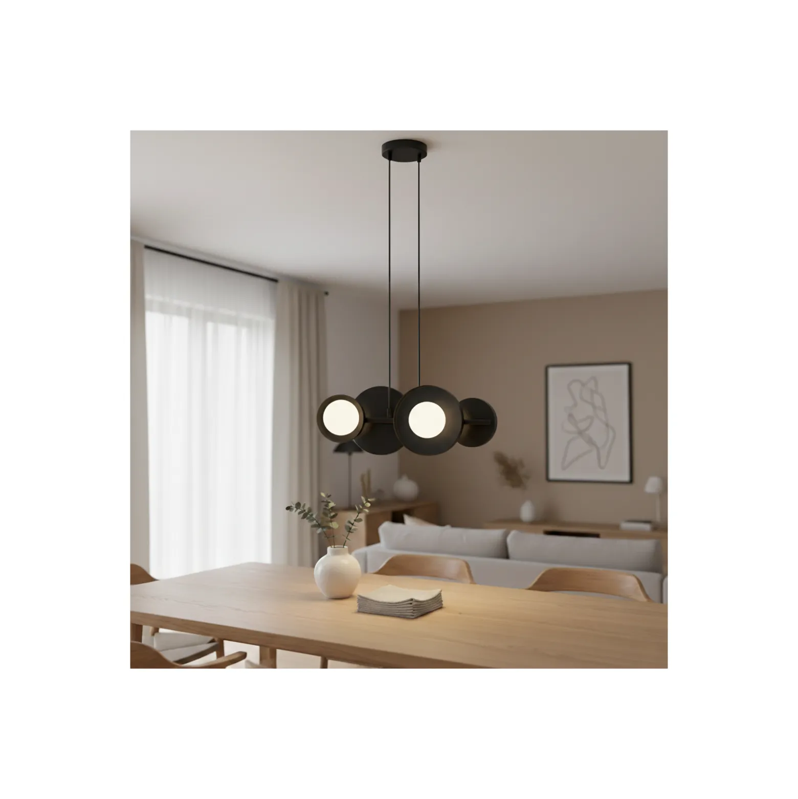 Emibig Pendellampa Model Stål Svart | Passande för 4x G9 - Max 8W