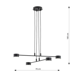 Emibig Pendellampa Modus Stål Svart | Passande för 4x GX53 - Max 12W