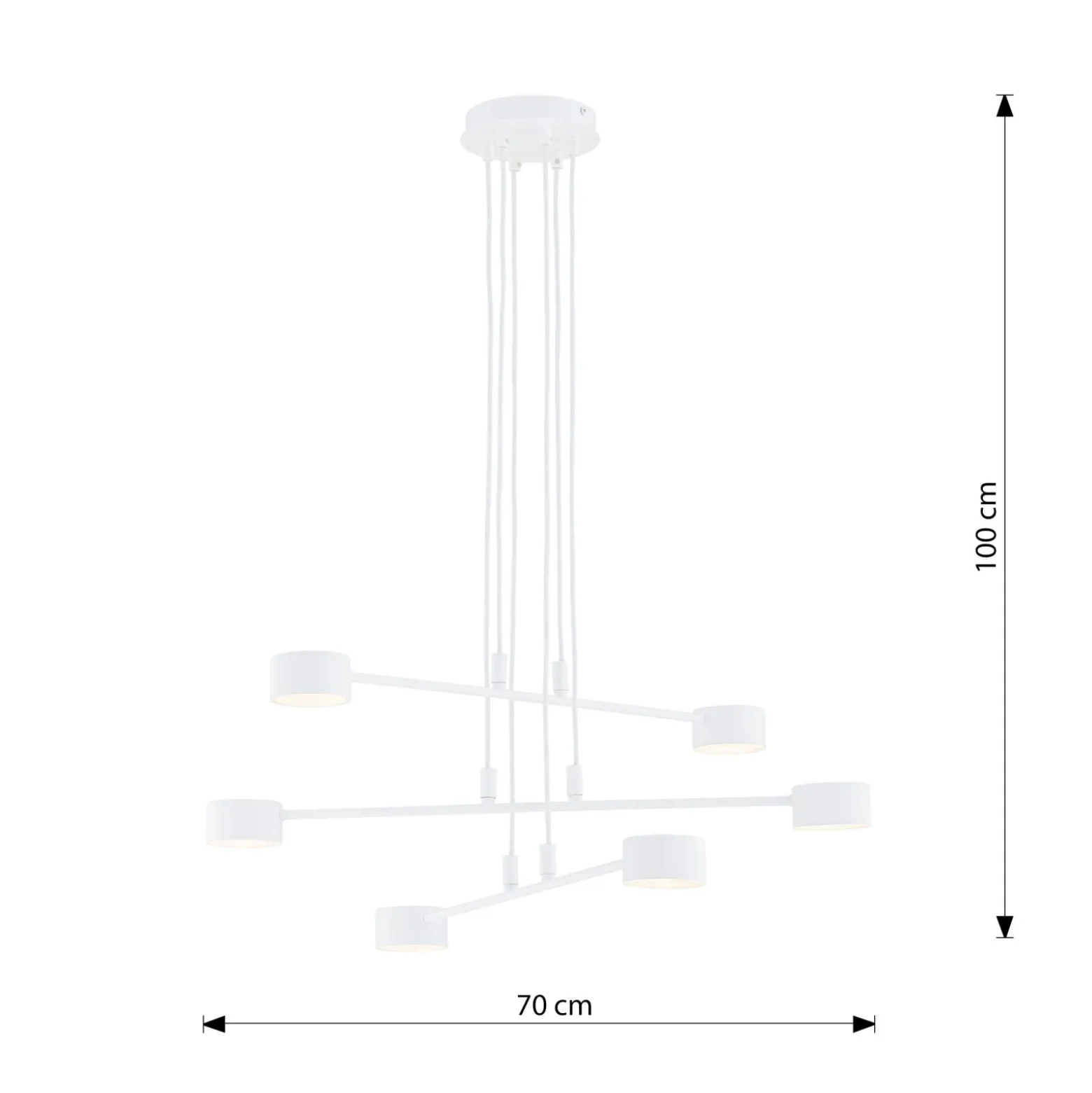 Emibig Pendellampa Modus Stål Vit | Passande för 6x GX53 - Max 12W