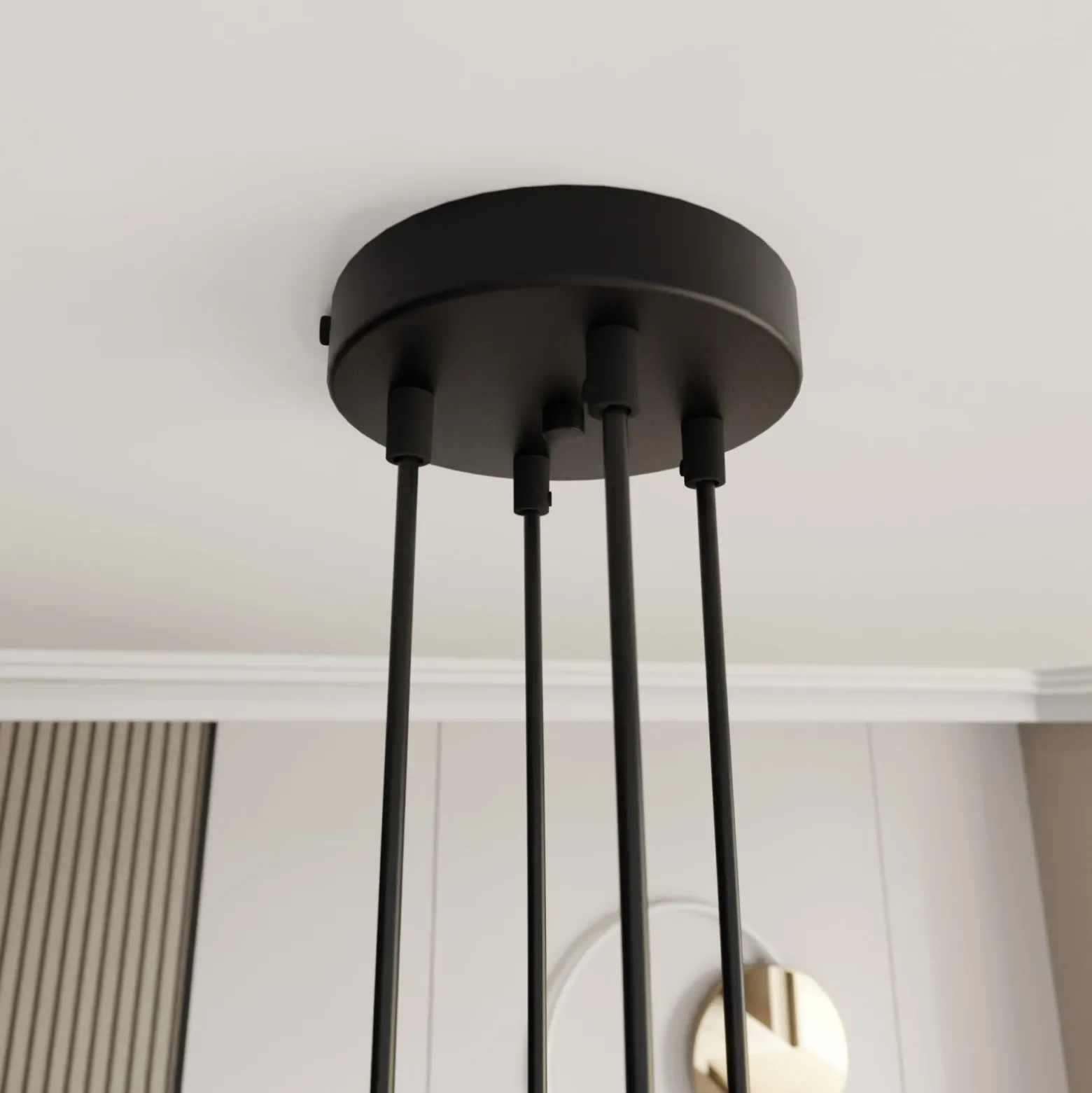 Emibig Pendellampa Motif Stål Svart | Passande för 4x E27 - Max 15W