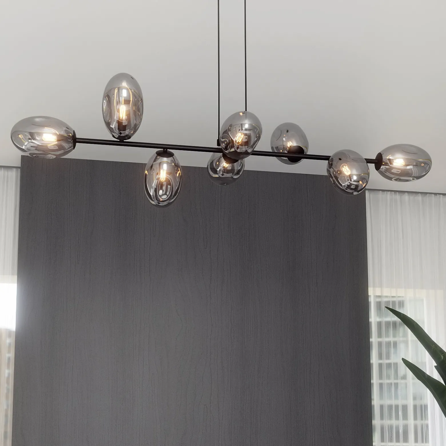 Emibig Pendellampa Pandora Stål Svart | Passande för 8x E14 - Max 10W