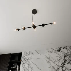Emibig Pendellampa Rossi Stål Svart | Passande för 6x E14 - Max 10W