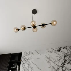 Emibig Pendellampa Rossi Stål Svart | Passande för 6x E14 - Max 10W