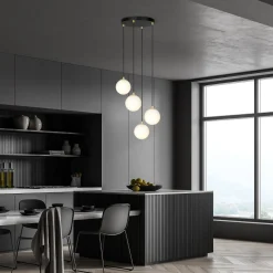 Emibig Pendellampa Royal Stål Svart | Passande för 4x E14 - Max 10W