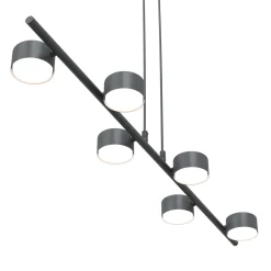 Emibig Pendellampa Sora Stål Svart | Passande för 6x GX53 - Max 12W