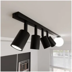 Emibig Taklampa Baster Stål Svart | Passande för 4x GU10 - Max 8W, 1x E14 - Max 10W