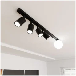 Emibig Taklampa Baster Stål Svart | Passande för 4x GU10 - Max 8W, 1x E14 - Max 10W