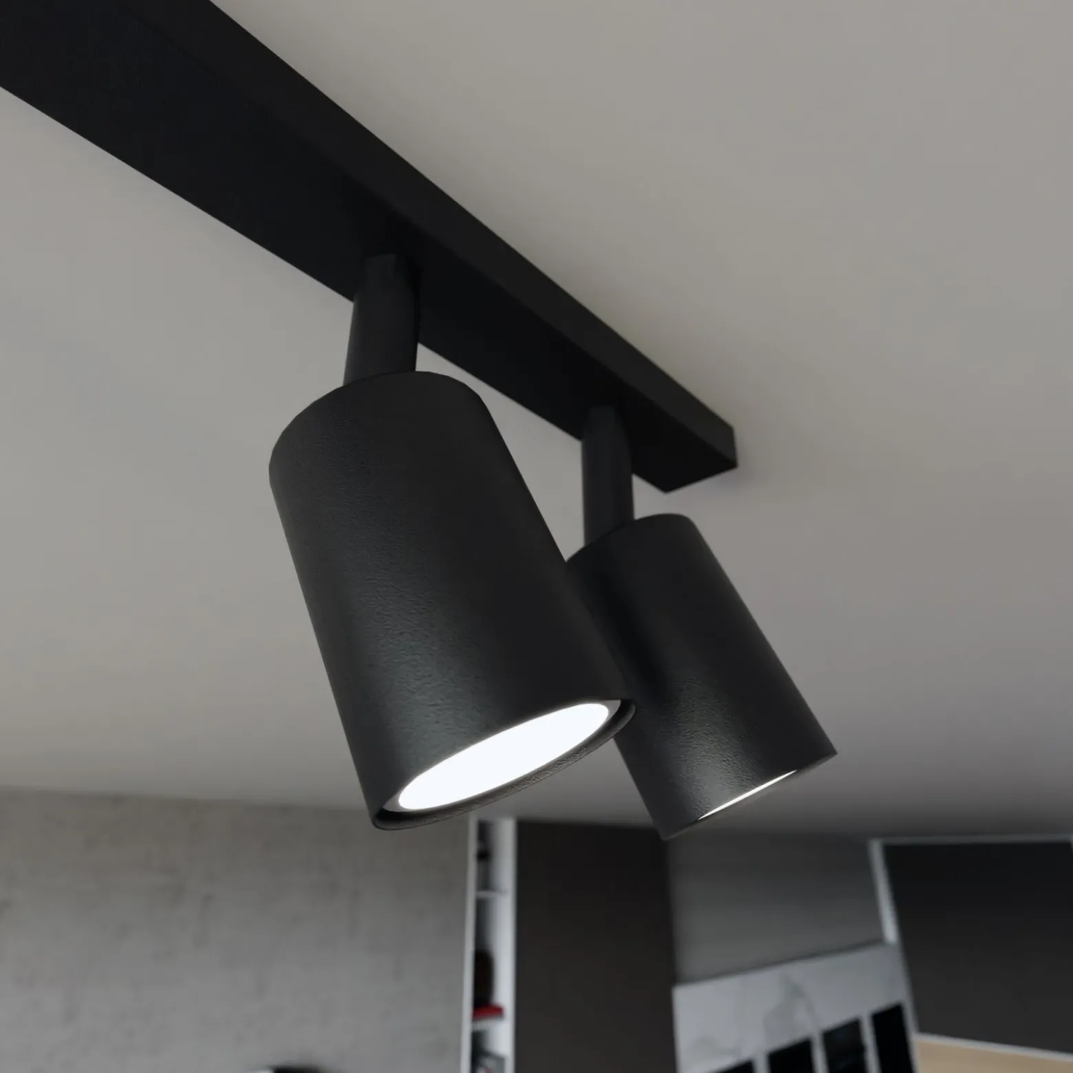 Emibig Taklampa Flash Stål Svart | Passande för 4x GU10 - Max 8W